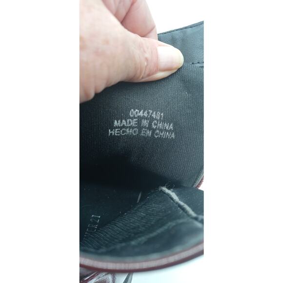 Forever 21 Platform Boots Chunky Heels Oxblood Size 7.5 Zip & Lace Up Punk Retro - Picture 14 of 14